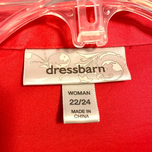 Dress Barn Paprika Cap Sleeve Blouse 22/24 EUC - Picture 4 of 4